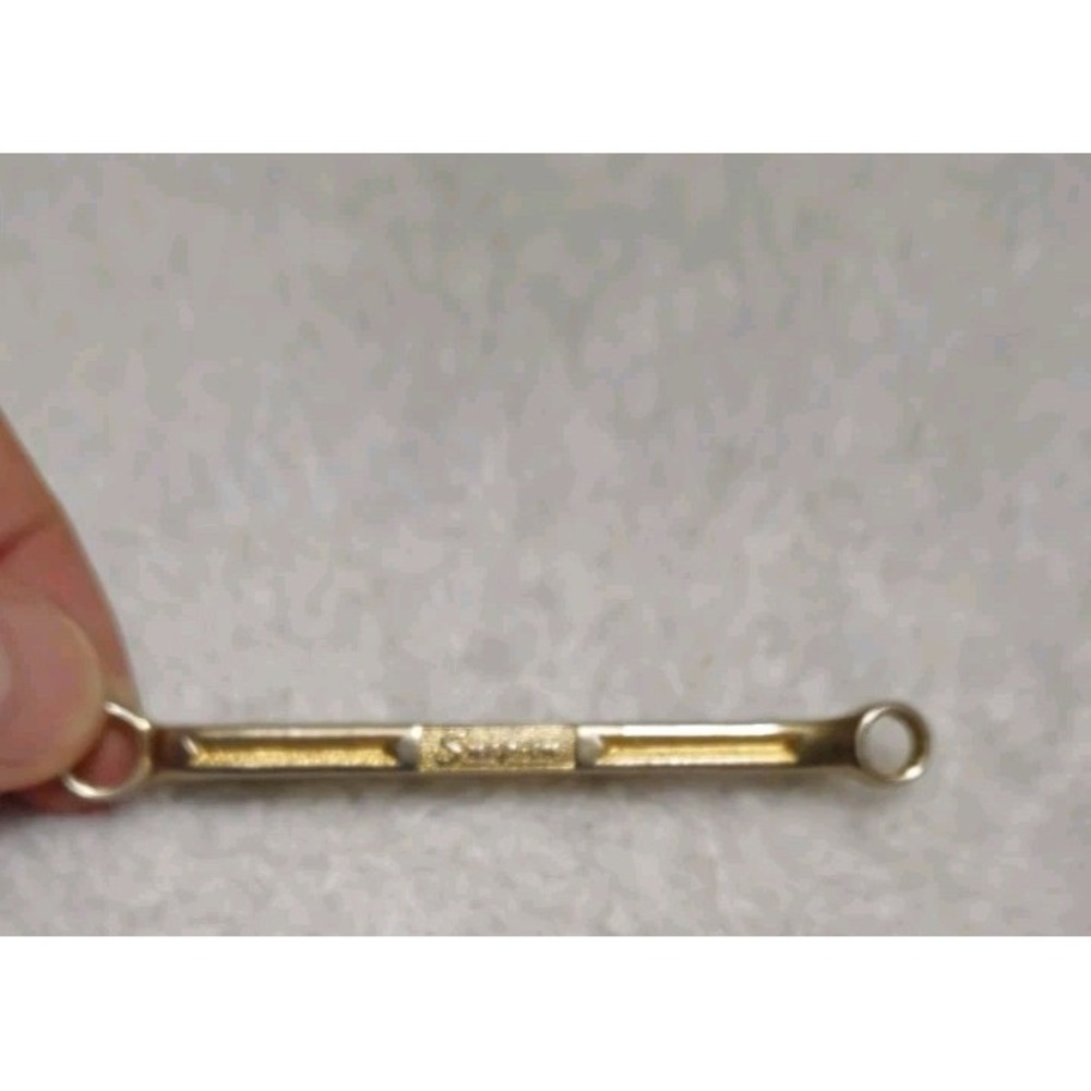 Snap-on Tie Bar Gold Tone Box End Wrench Tool Tie Clip Accessory